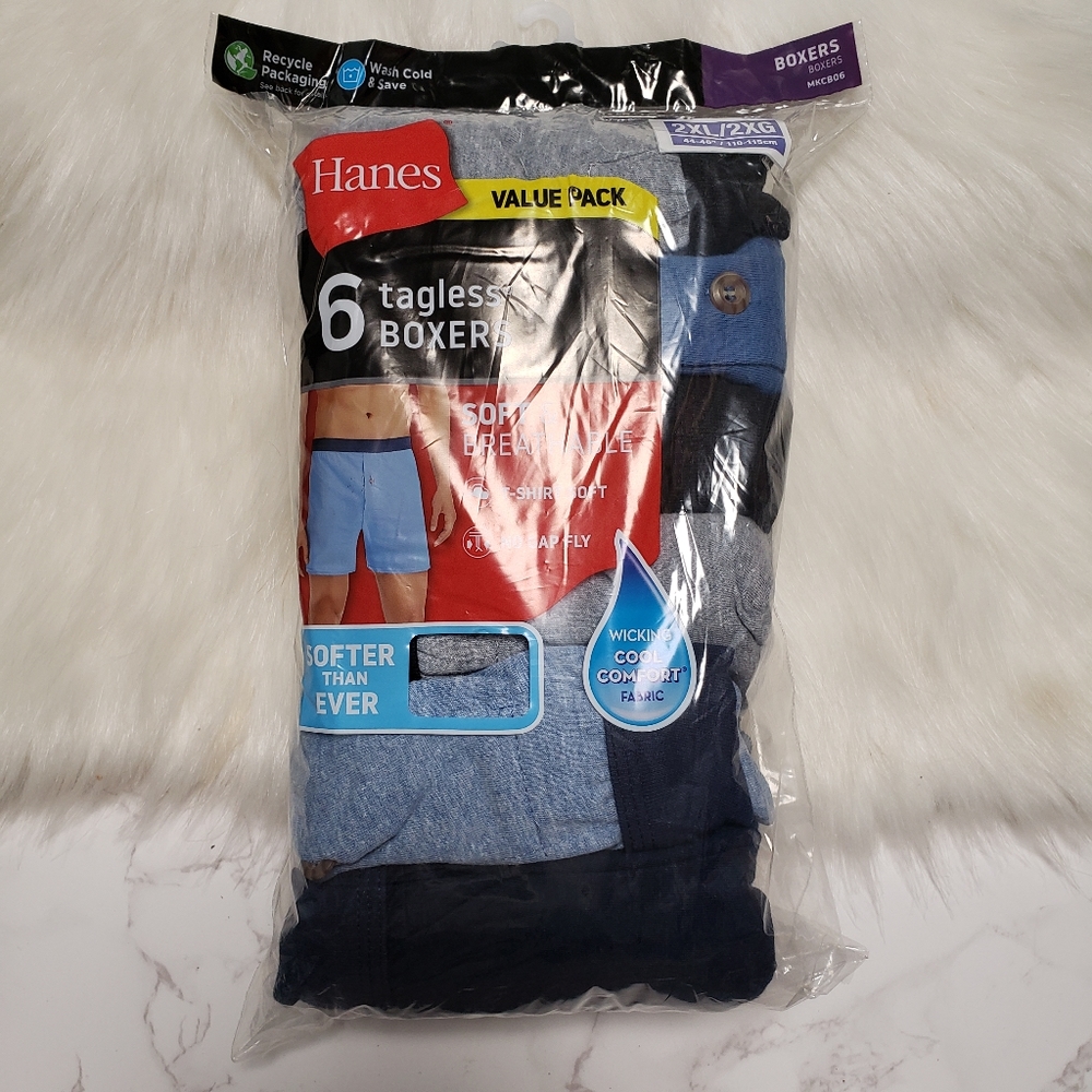 Men's Hanes t-shirt soft tagless plus size boxers  mens underware gift for men